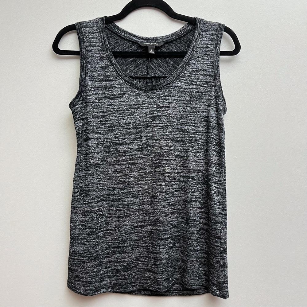 Banana republic Gray Slub Scoop Neck Flowy Tank Size Small